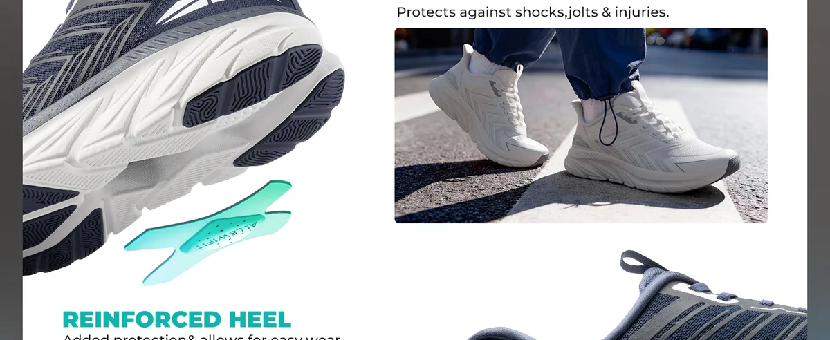 ALLSWIFIT men slip on hands-free slip-ins walking tennis running shoe sneakers