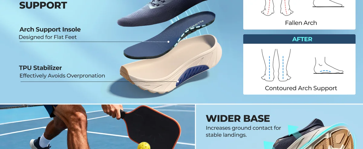 Men&amp;#39;s Slip On Stability Walking Running Shoes
