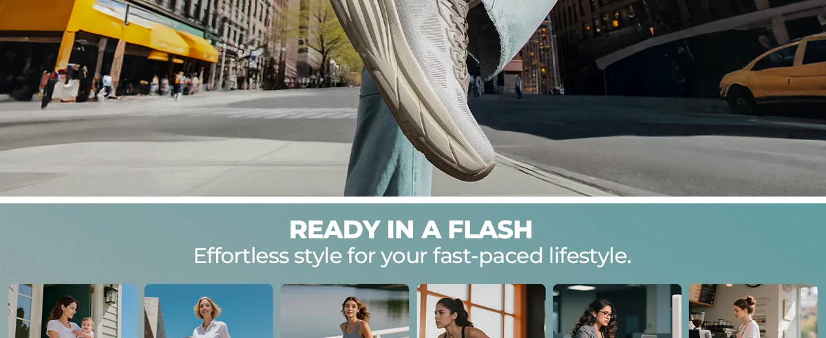 Womens Slip On Walking Shoes Hands-Free Cushion Running Tennis sneakers