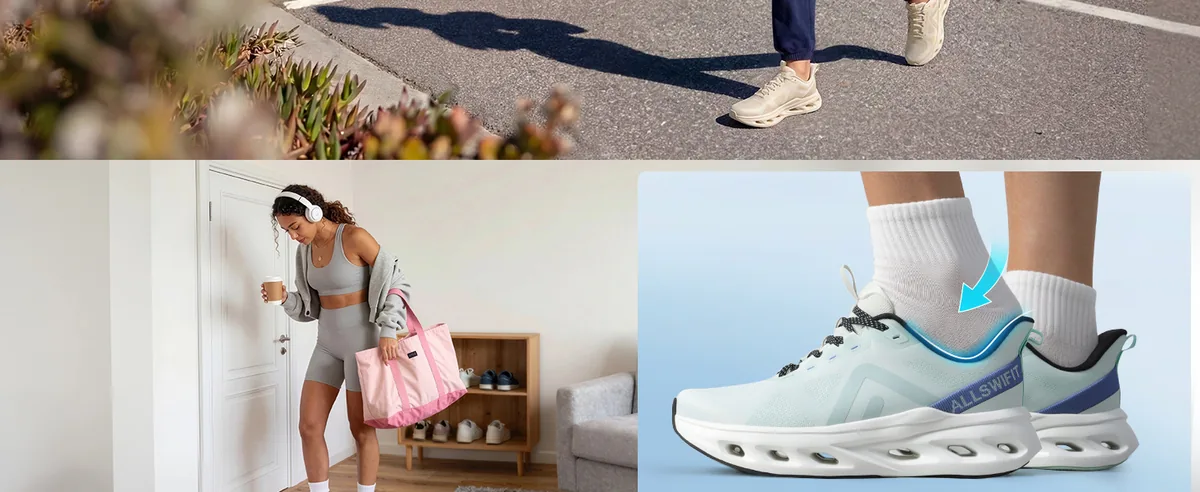 women slip on walking shoes