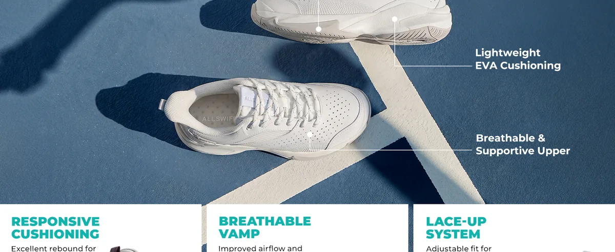 ALLSWIFIT Women&amp;#39;s Tennis Pickleball Sports Fashion Sneakers